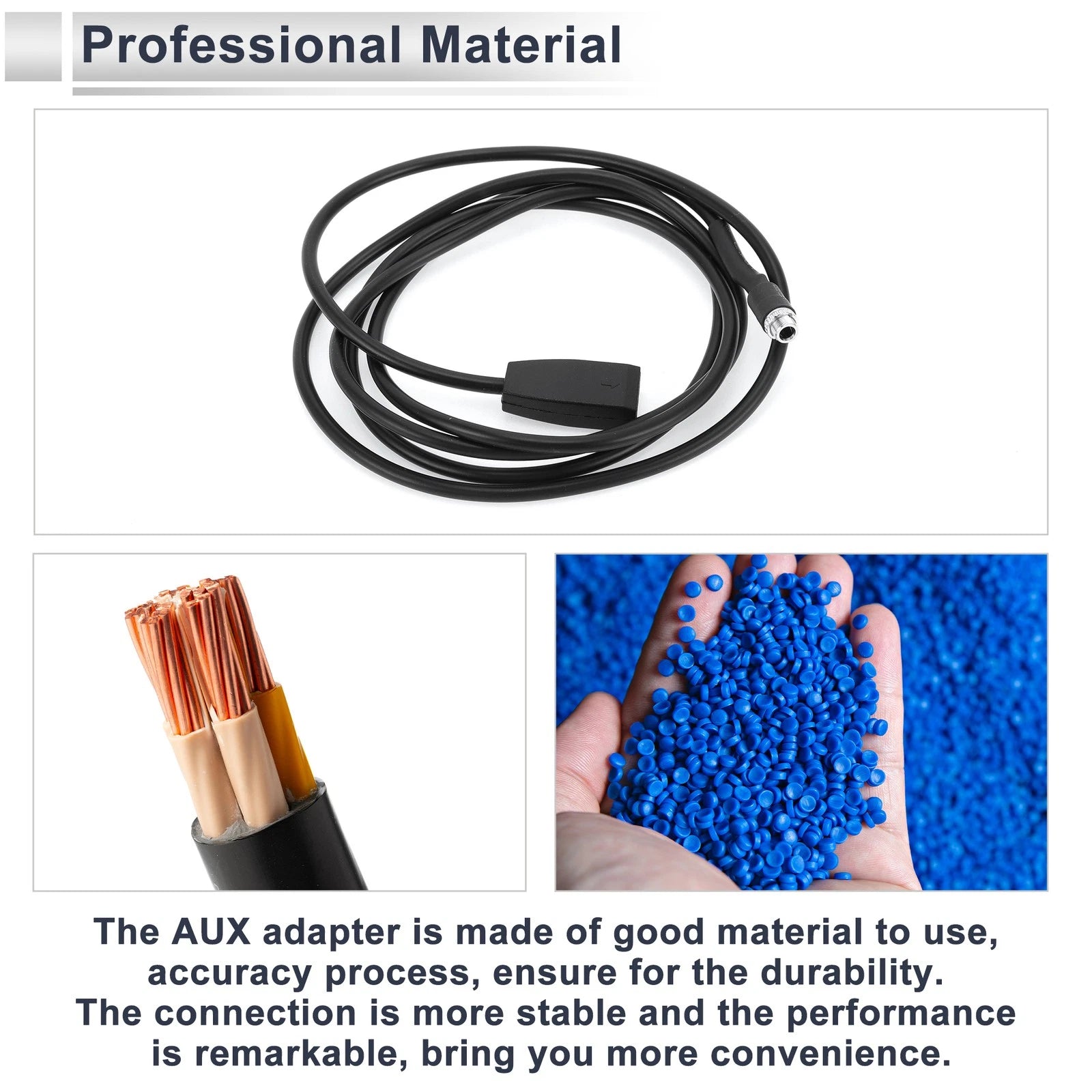 Audio Aux Adapter Cable for BMW E39 E53 (1995–2003) 3.5MM Male