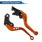 Adjustable Short Brake Clutch Levers for Honda CB599/CB600 Hornet (1998–2006) - Orange