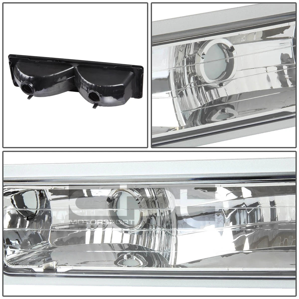 Chrome Crystal Bumper Lights for Chevy C10 C/K C1500/C2500/C3500 (1988–1998)