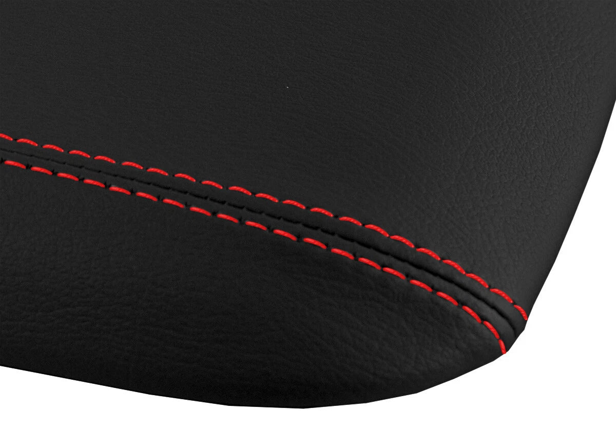 Console Lid Pull Over Cover for Ford Mustang (2005–2009) Red Stitch