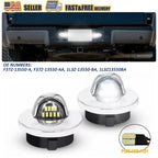 Chrome White LED License Plate Light Lamps for Ford F150 F250 F350 (1999–2016)