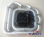 Aluminum Intercooler 450x230x52mm + 2.25" Piping + Blue Silicone Hose for Car