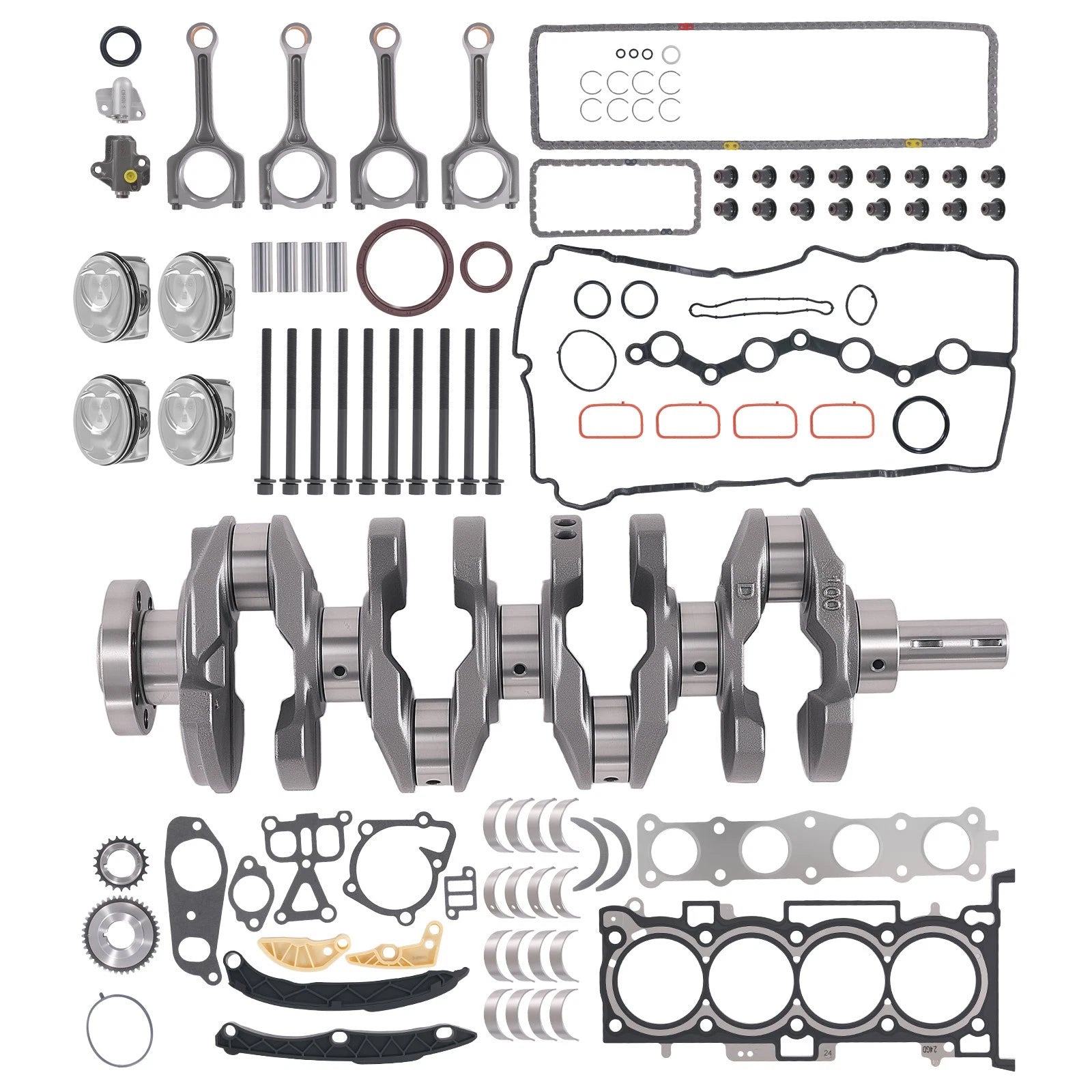 Engine Rebuild Kit with Crankshaft & Timing Kit for Hyundai KIA (G4KJ)