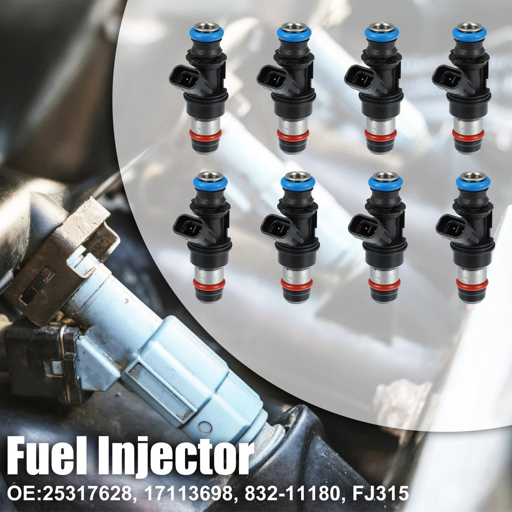 8pcs Fuel Injector 25317628 for Chevy Silverado 1500 2500 3500 HD (2001–2006)