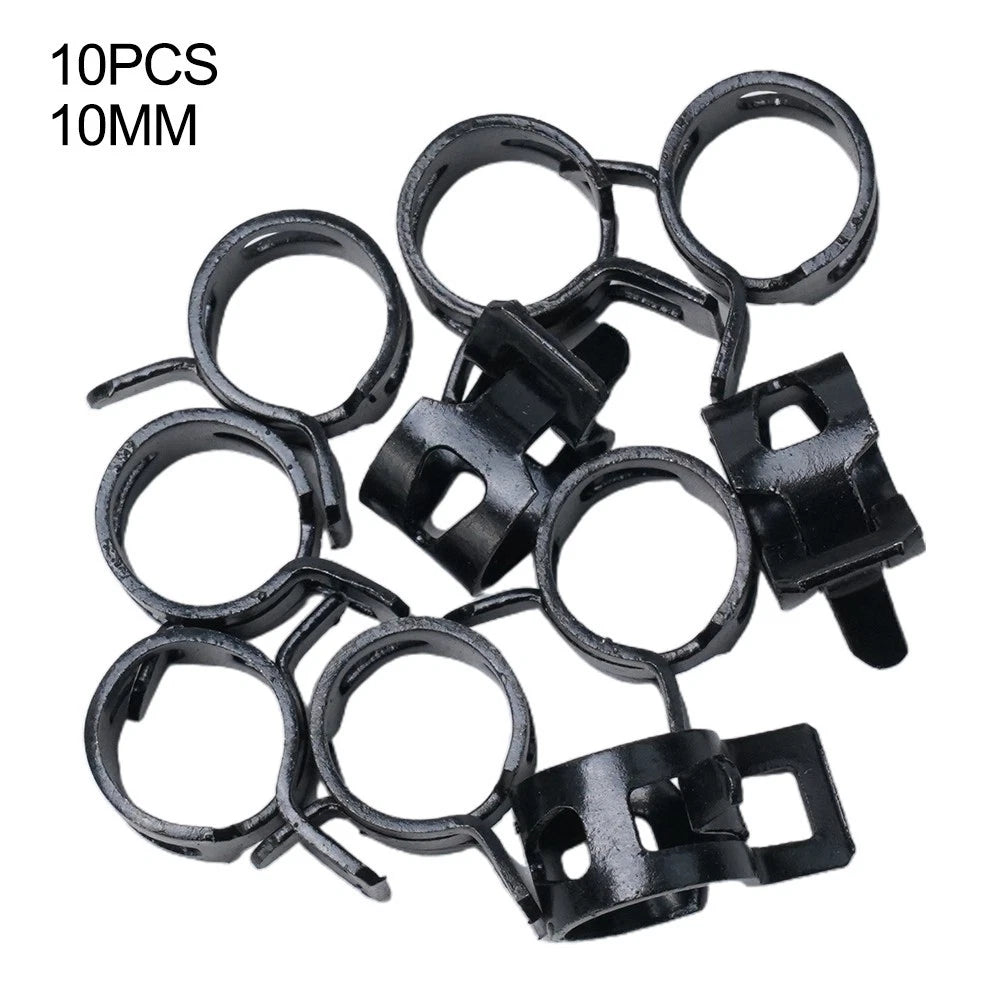 Set of 10 Spring Hose Clamps for Fuel Hose 8-16mm (0.5mm)