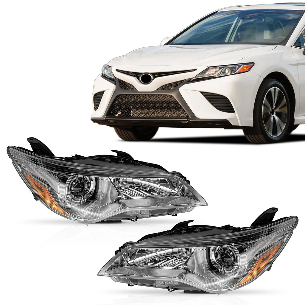 Set of 2 Headlight Assemblies for Toyota Camry (2015–2017)