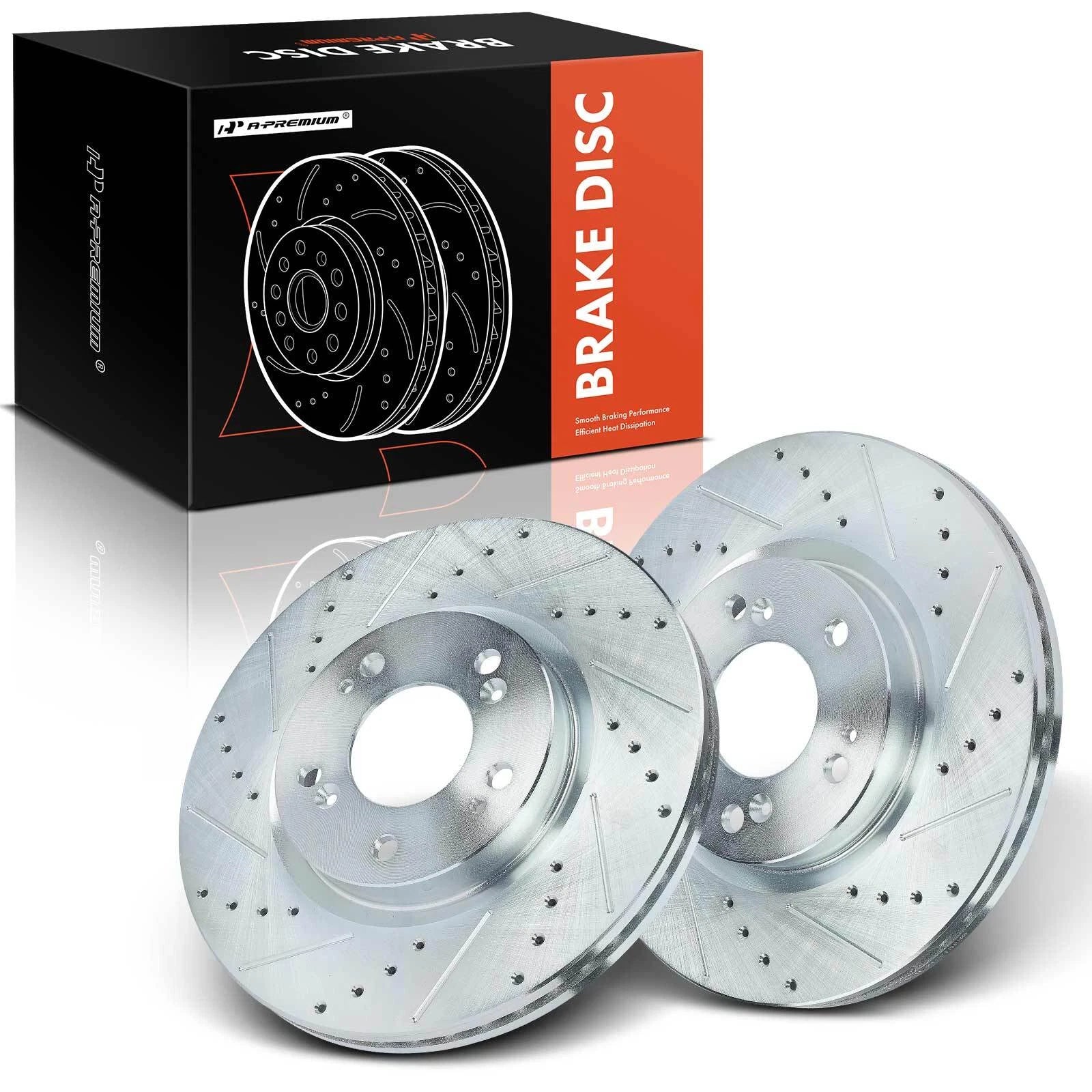 Front Drilled Rotors for Mitsubishi Outlander Lancer Jeep Compass 