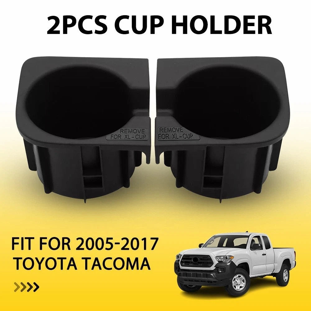 Pair Center Console Cup Holder Inserts for Toyota Tacoma (2005–2017)