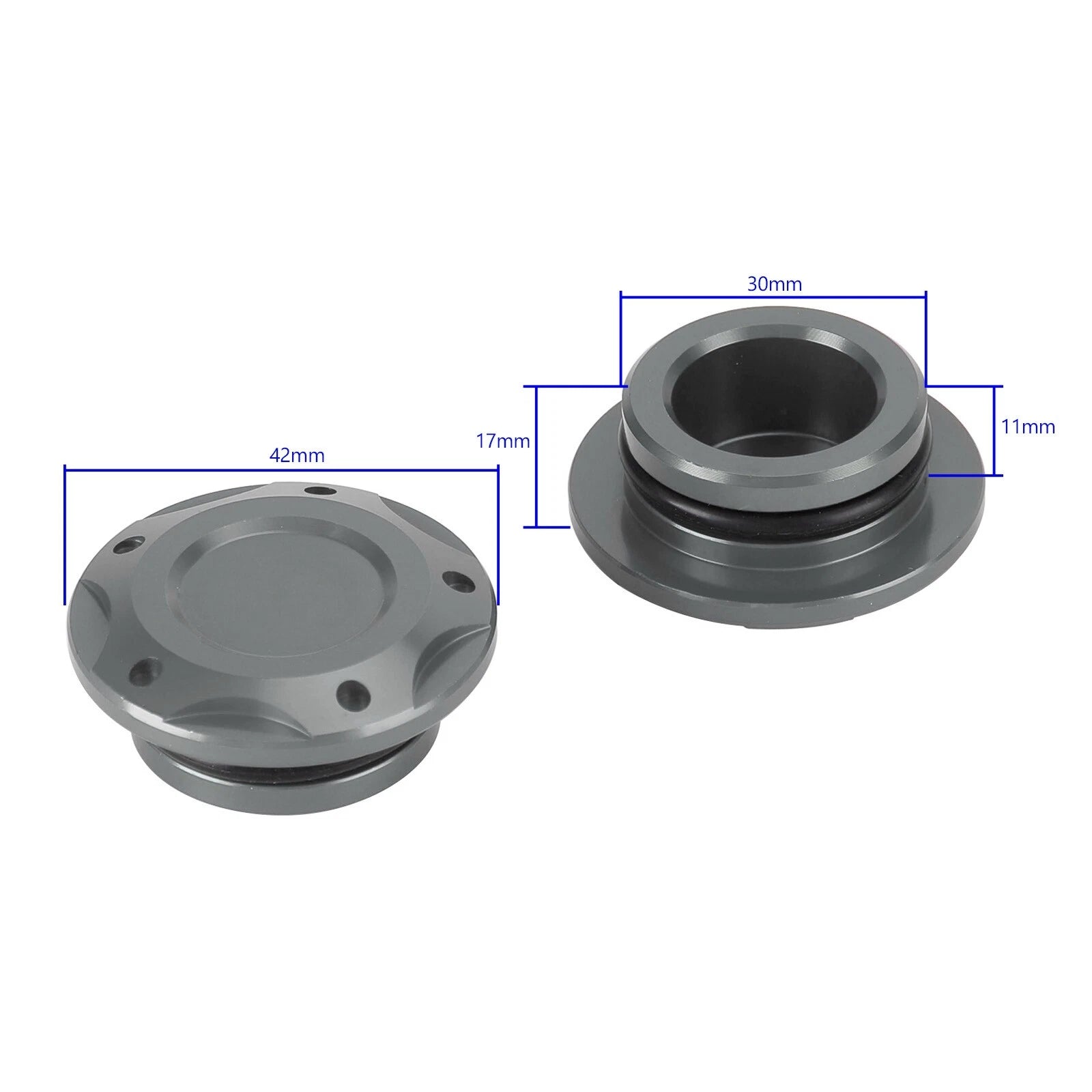 Aluminum Titan-color Frame Hole Caps Plug Cover for Yamaha YZF-R3 (2015–2023)