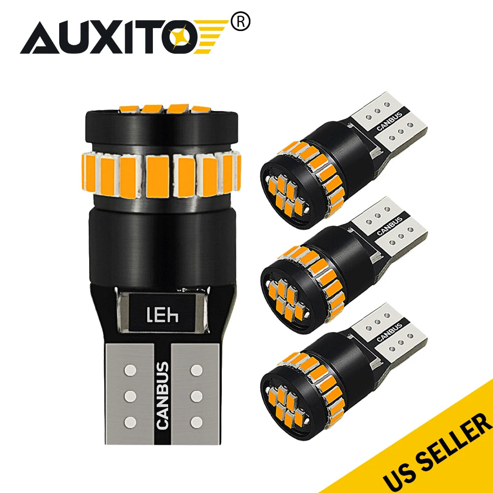 Set of 4 Amber LED Map Interior Light Bulbs for Various Vehicles (YYYY–YYYY)