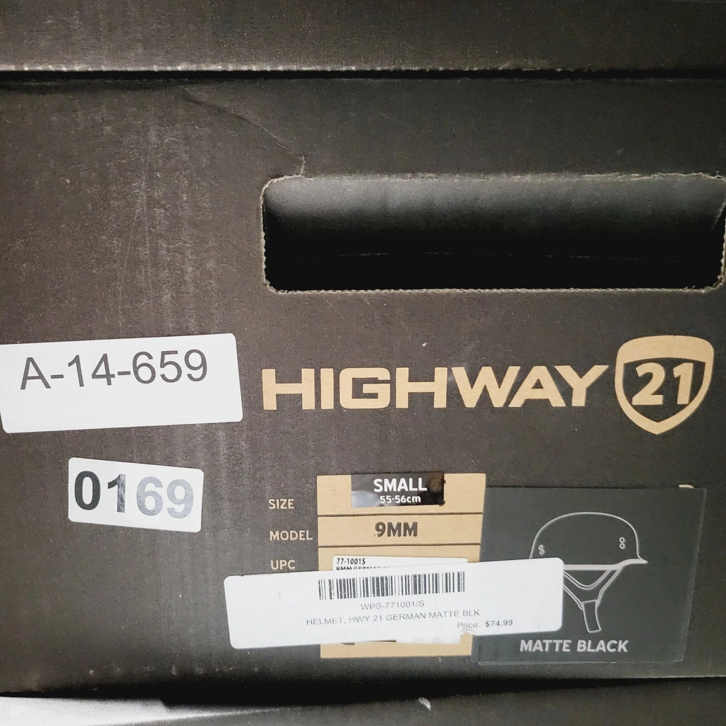 Highway 21 9mm German Beanie Half Helmet for Motorcycle (Multiple Sizes)