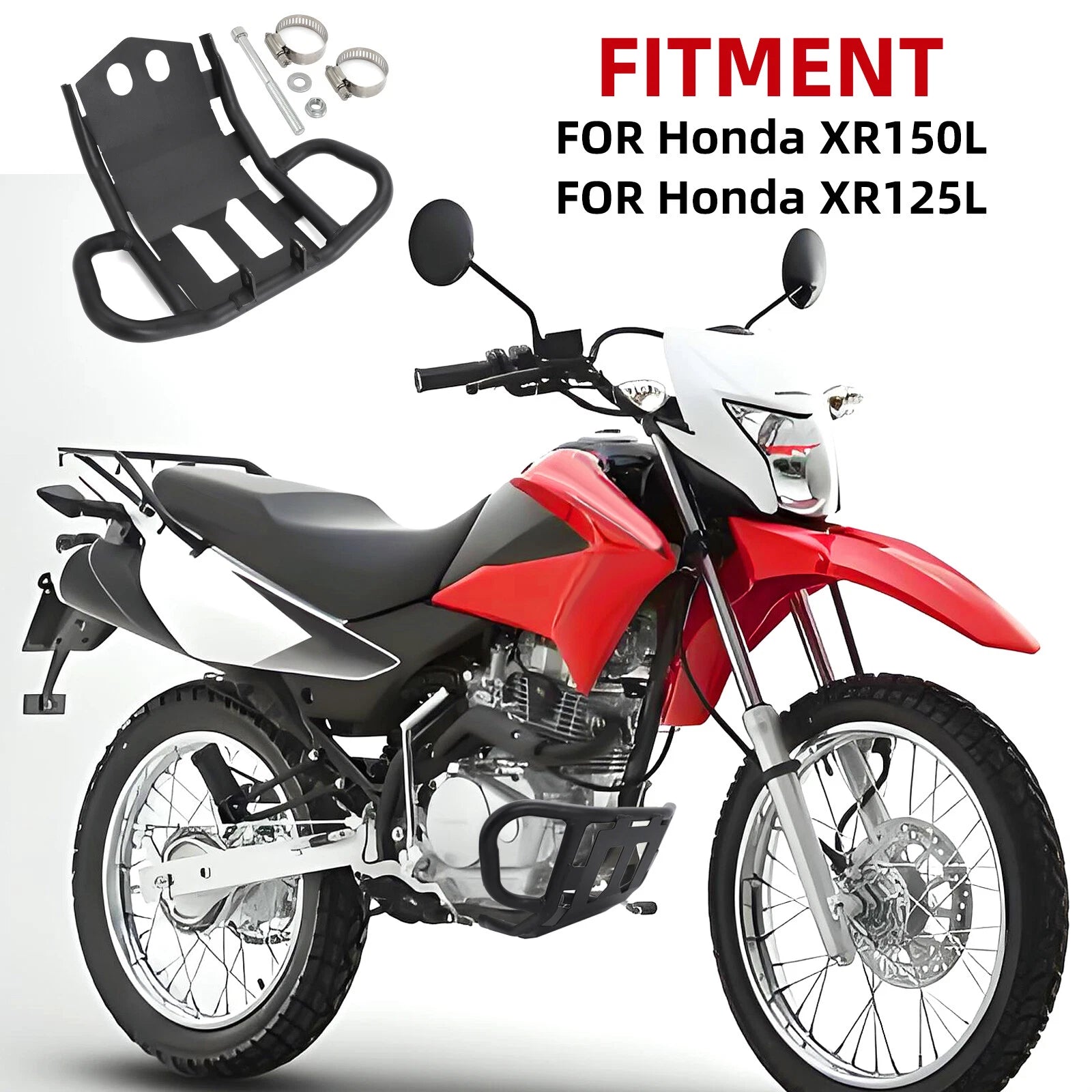 Crash Bar Reinforced for Honda XR150L XR125L (2015–2023) 22mm Engine Guard