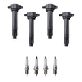 Set of 4 Ignition Coils & NGK Platinum Spark Plugs for Dodge Journey (2009–2010)