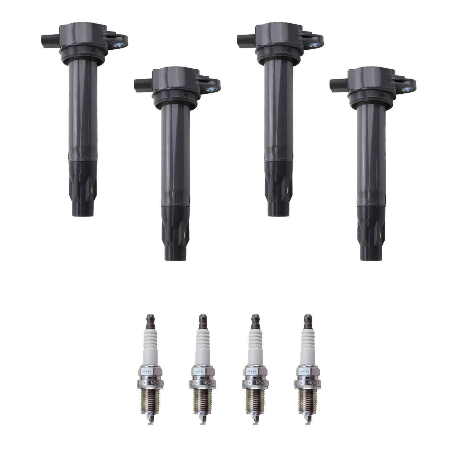 Set of 4 Ignition Coils & NGK Platinum Spark Plugs for Dodge Journey (2009–2010)