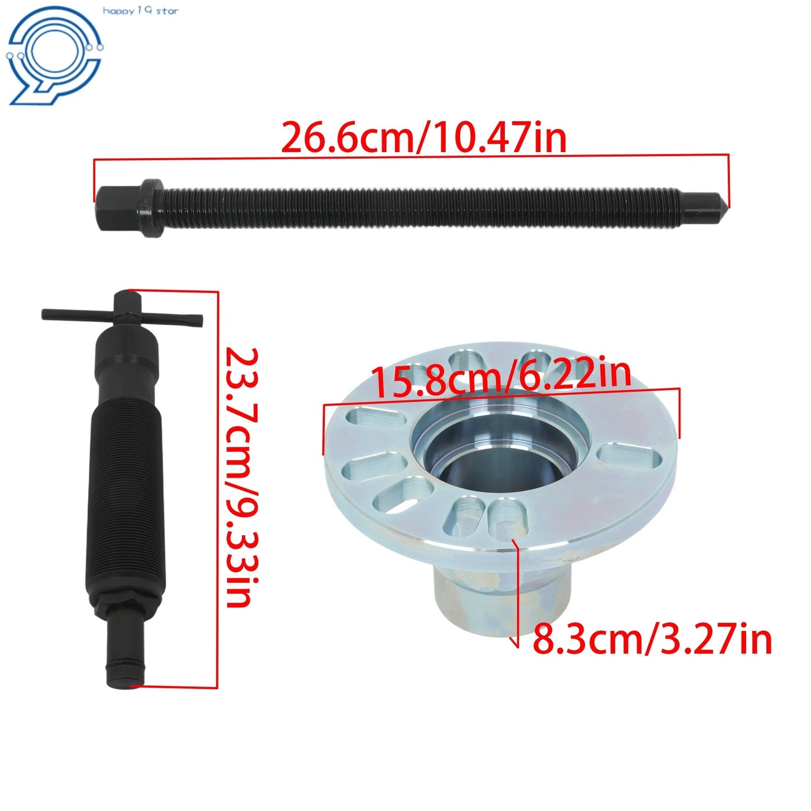 10 Ton Hydraulic Wheel Hub Puller for 4 & 5 Bolt Hubs