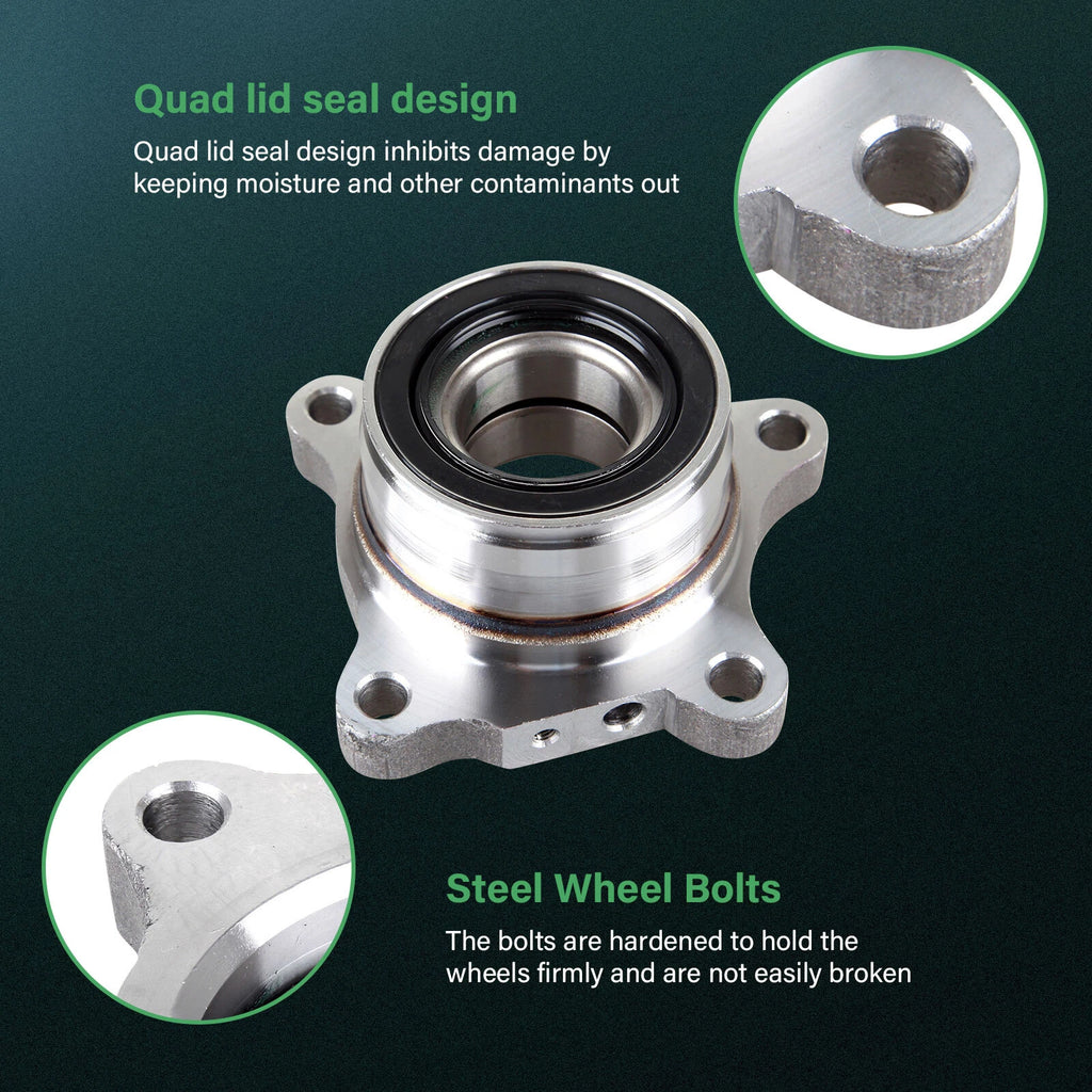 Set of 2 Rear Wheel Bearing Hub Assembly for Toyota 4Runner Lexus GX46 FJ Cruiser (2007–2013)