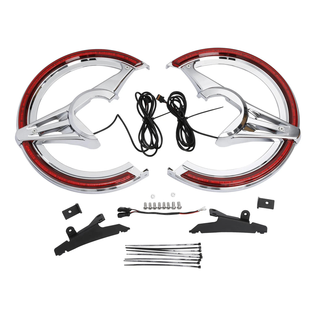 Brake Rotor Covers LED Light Red Lens for Honda GL1800 (2018–2025)