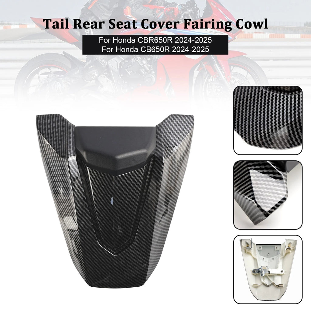 Rear Tail Seat Fairing Cover for Honda CBR650R CB650R (2024–2025) Carbon