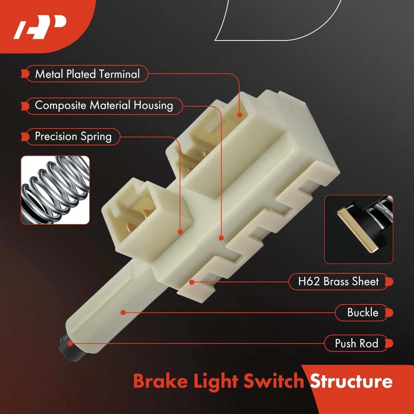 Brake Light Switch for Chevy Equinox, Buick, Cadillac, Acura, Pontiac