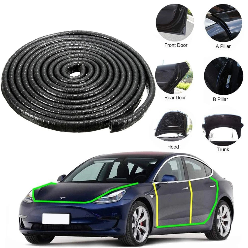 16Ft Rubber Door Edge Guard Trim for Universal Vehicles (RHD)