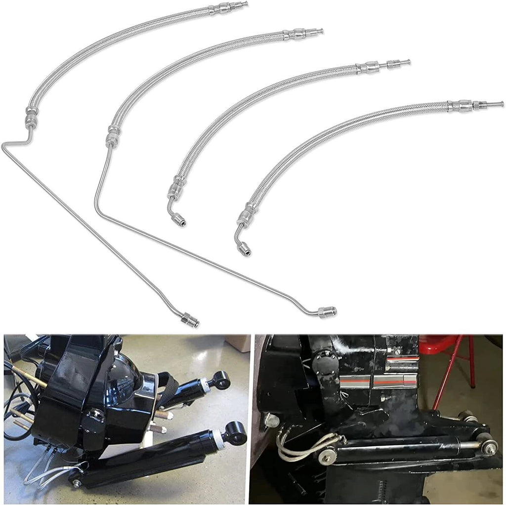 Trim Tilt Hydraulic Ram Cylinder Hose Kit for Mercruiser Alpha One Gen II (N/A)