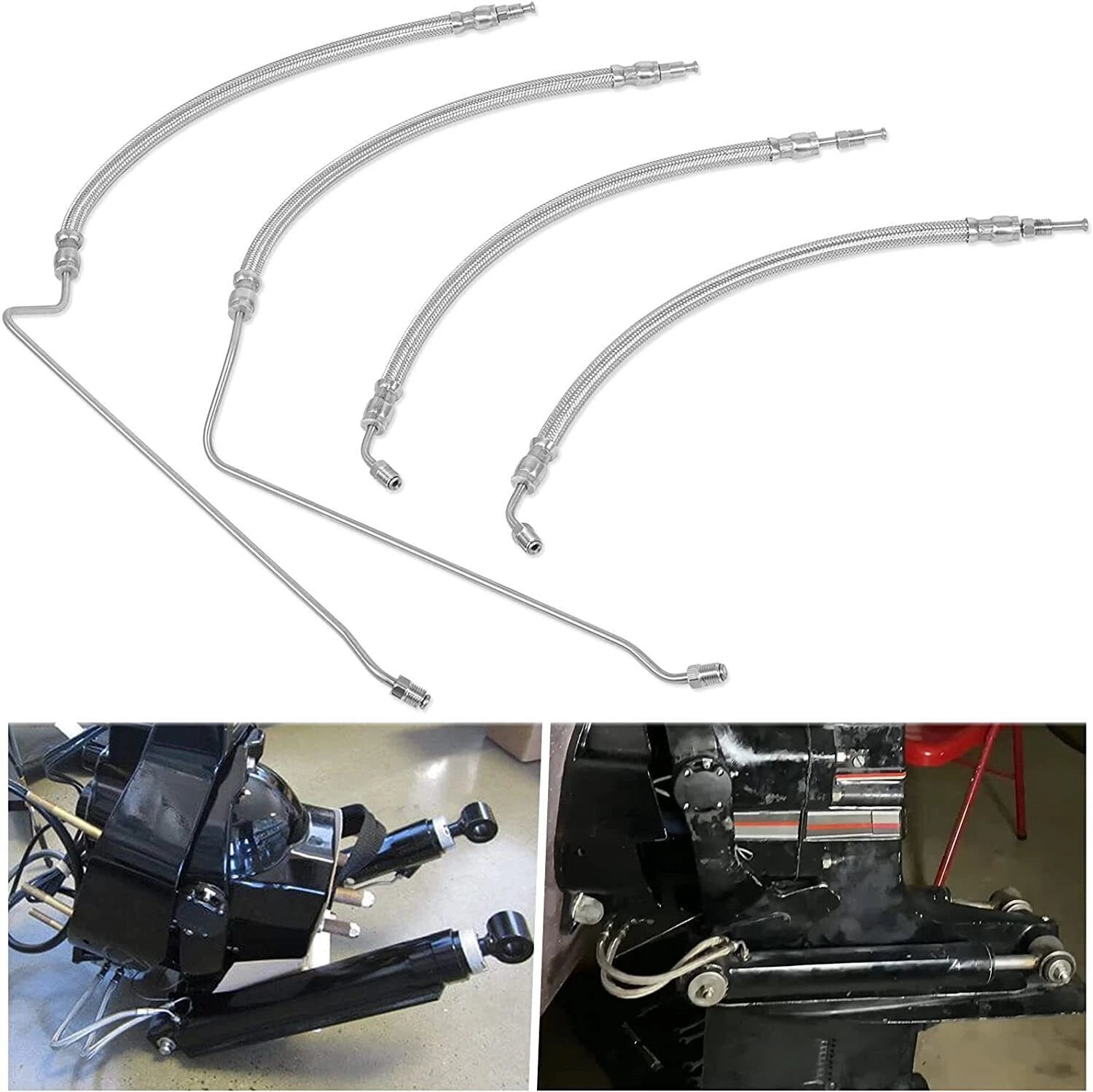 Trim Tilt Hydraulic Ram Cylinder Hose Kit for Mercruiser Alpha One Gen II (N/A)