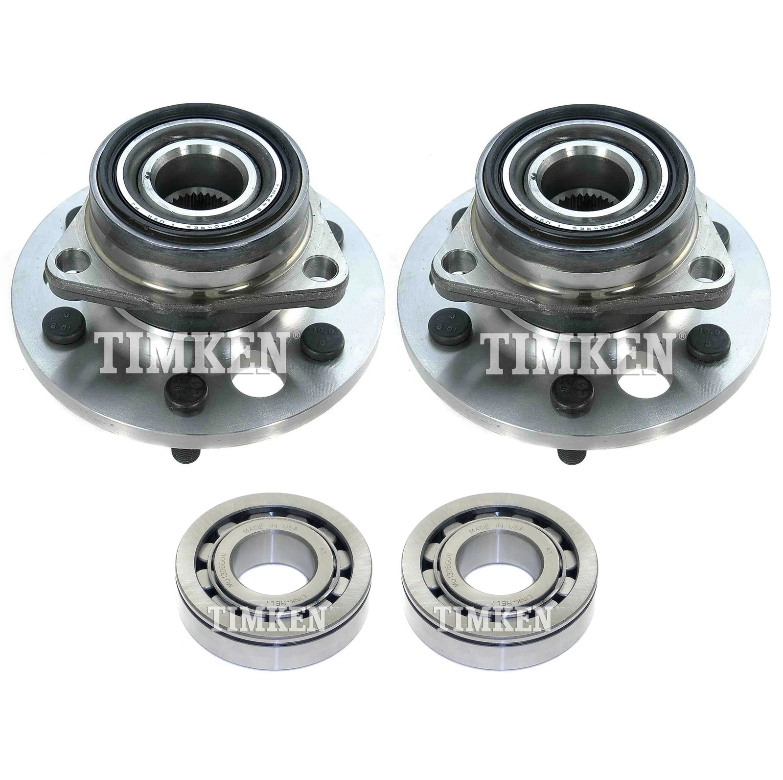 Front and Rear Wheel Bearings & Hubs Kit for K1500 Suburban Yukon (1992–1999)