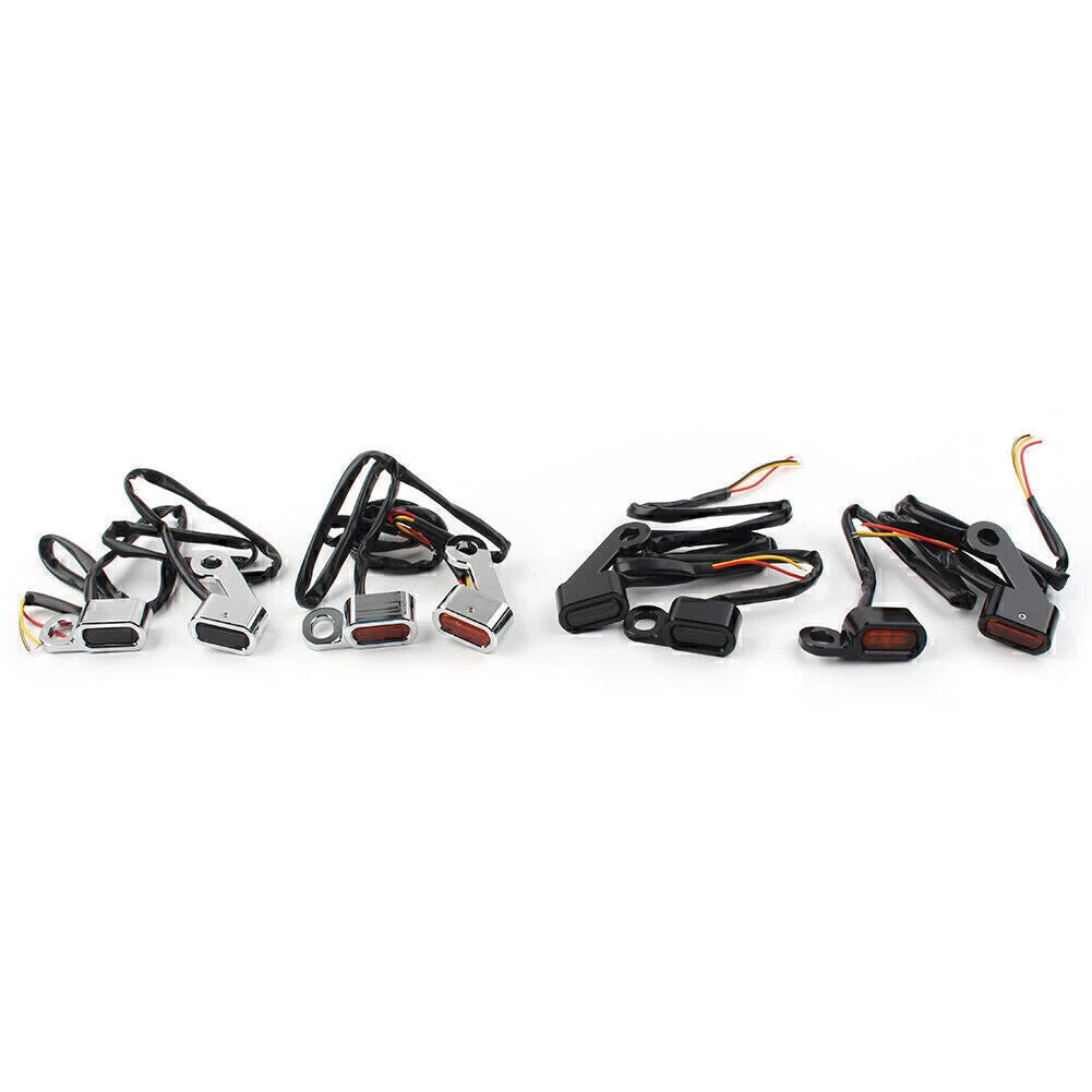 Chrome Smoke Mini LED Turn Signal Light for Harley Sportster 883 (2004–2021)