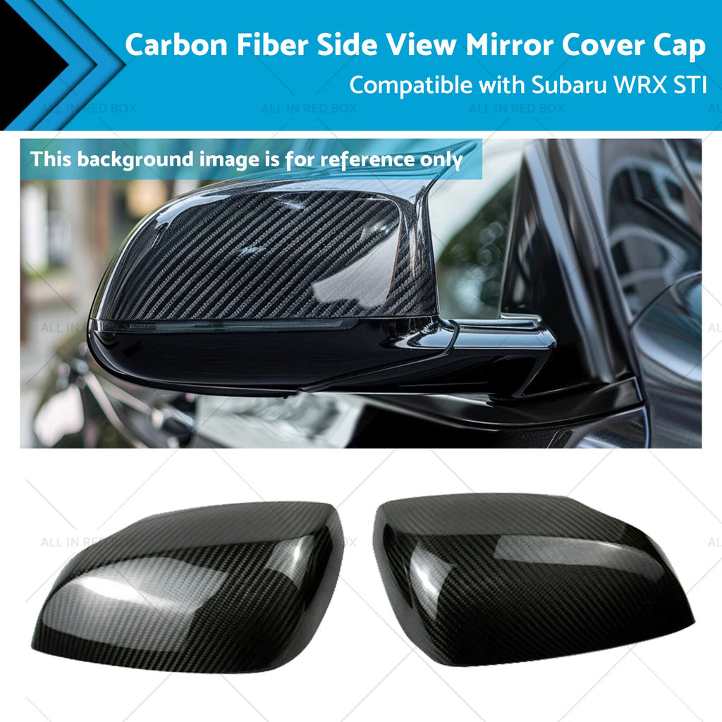 Carbon Fiber Side View Mirror Cover Caps for Subaru WRX STI (2015–2021)