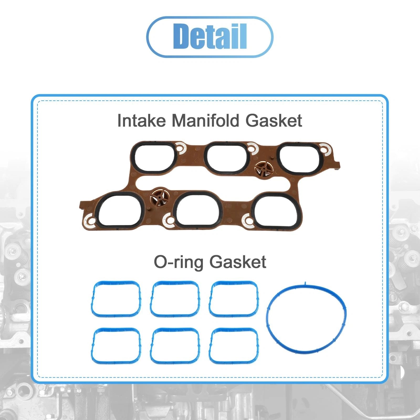 Engine Intake Manifold Upper Lower Gasket Set for GMC Buick 