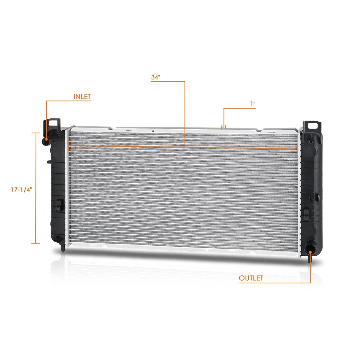 Aluminum Cooling Radiator DPI-2372 for Silverado/Sierra 1999–2007 4.8L 5.3L 6.0L