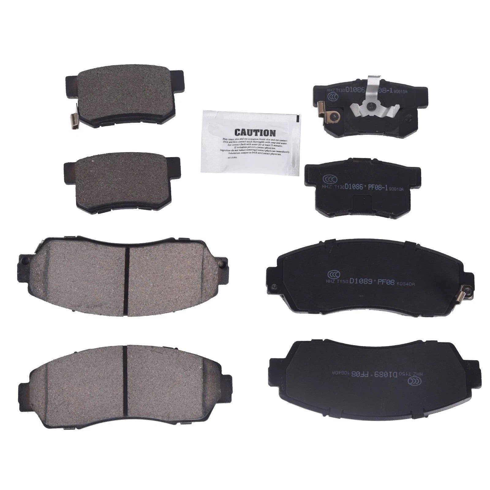 Set of 8 Ceramic Disc Brake Pads for Honda CR-V Acura RDX (2007–2016)