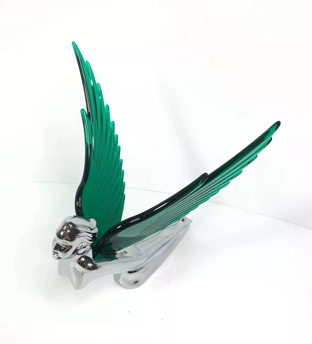 Hood Ornament Replacement Green Flying Goddess for Universal Fit (1950–2025)