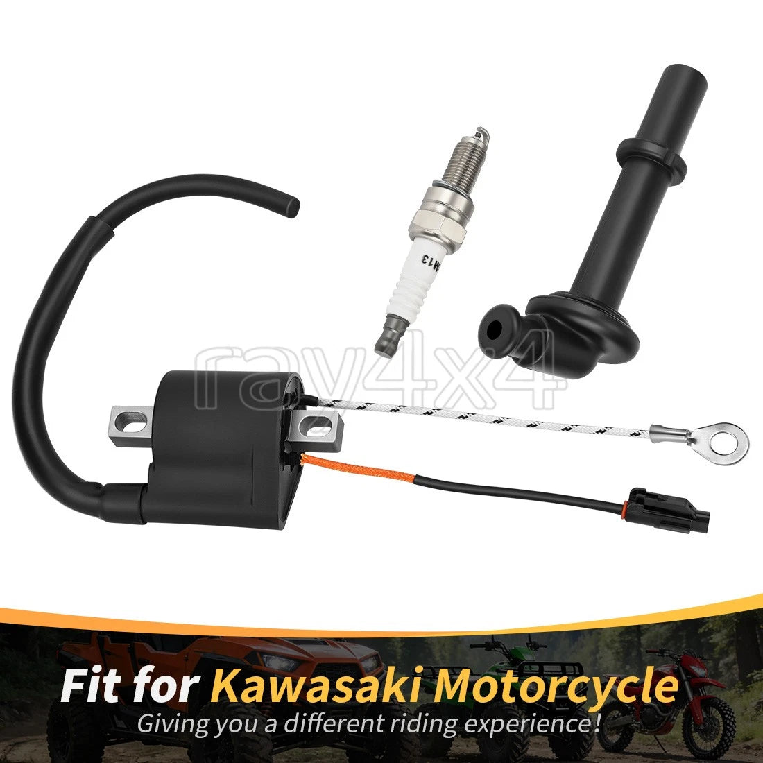 Ignition Coil & Spark Plug Kit for Kawasaki KX250 KX450 (2004–2023) 21121-0707 21121-0723