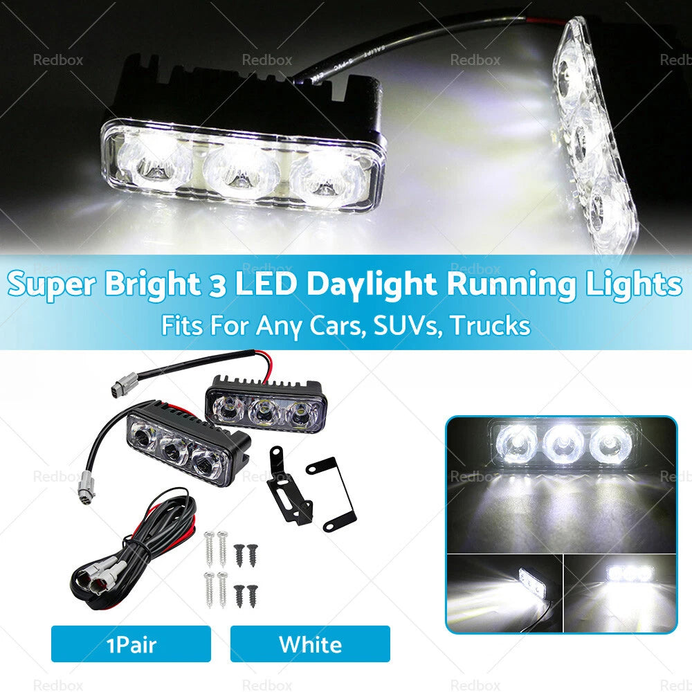 2X LED Daylight Running Lights DRL for Universal 12V