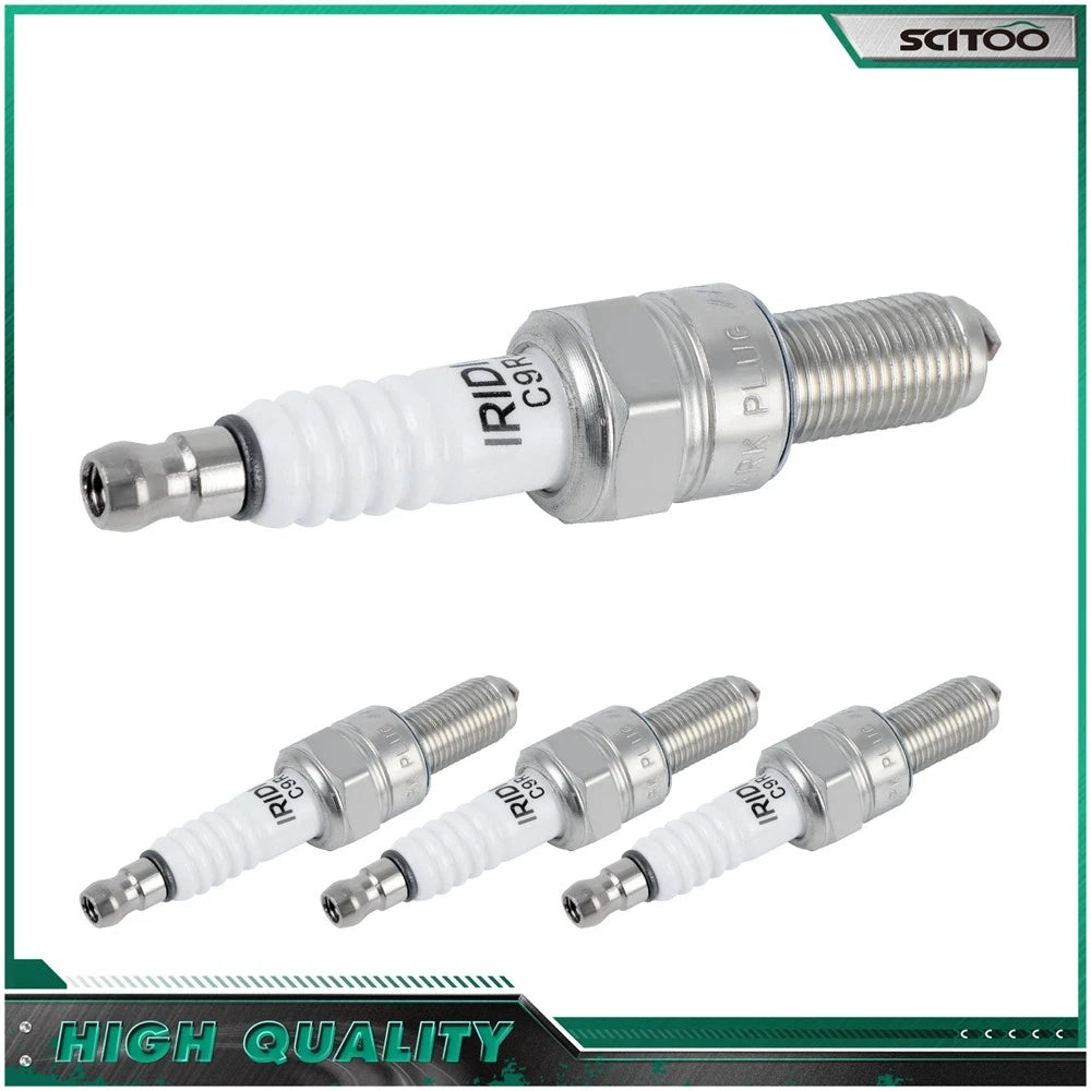 Set of 4 Iridium & Platinum Spark Plugs for Kawasaki ZZR1, Yamaha YZ250F, Ducati 749