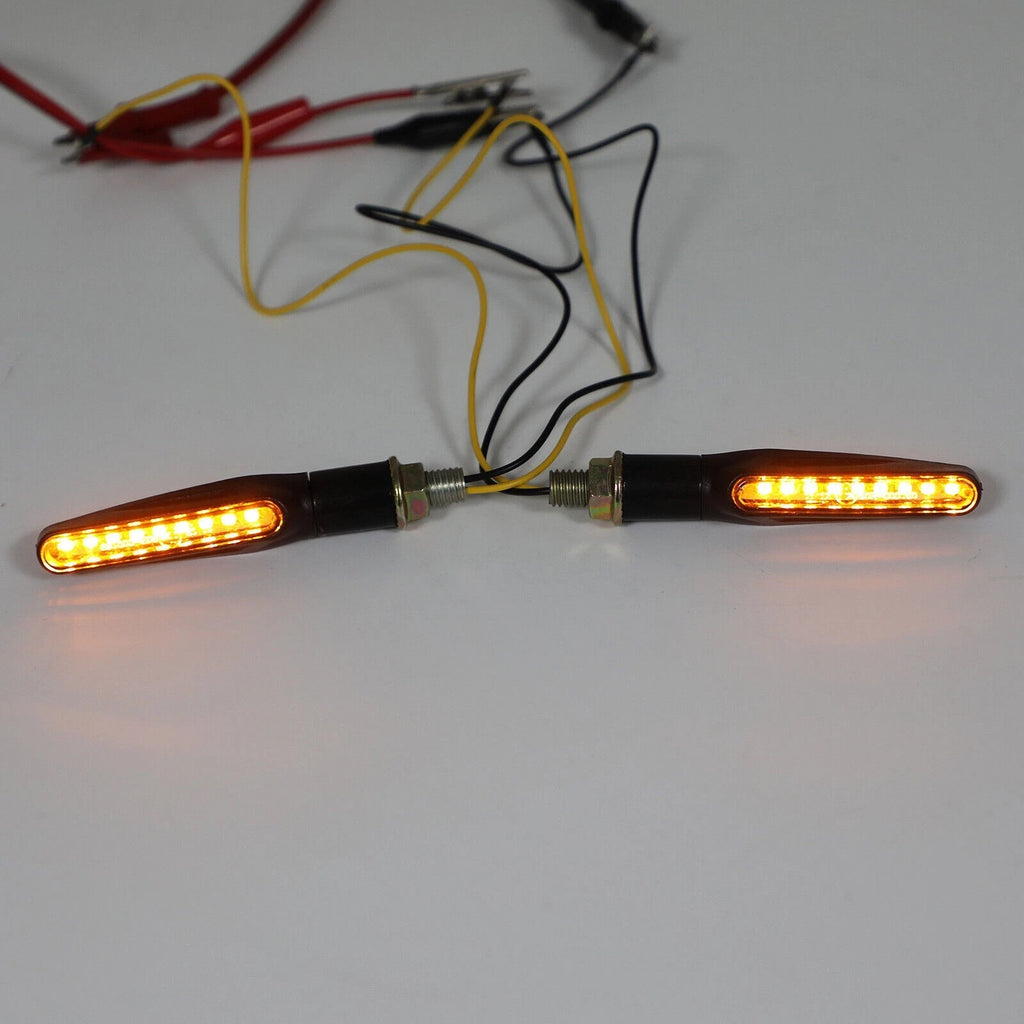 2X Motorcycle M10 Turn Signals Indicator Light Blinker for Chopper Cafe Racer