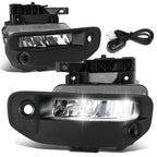 LED Fog Light Lamp Set for Ram 1500 (2019–2021) w/ Bezel Cover + Switch Chrome