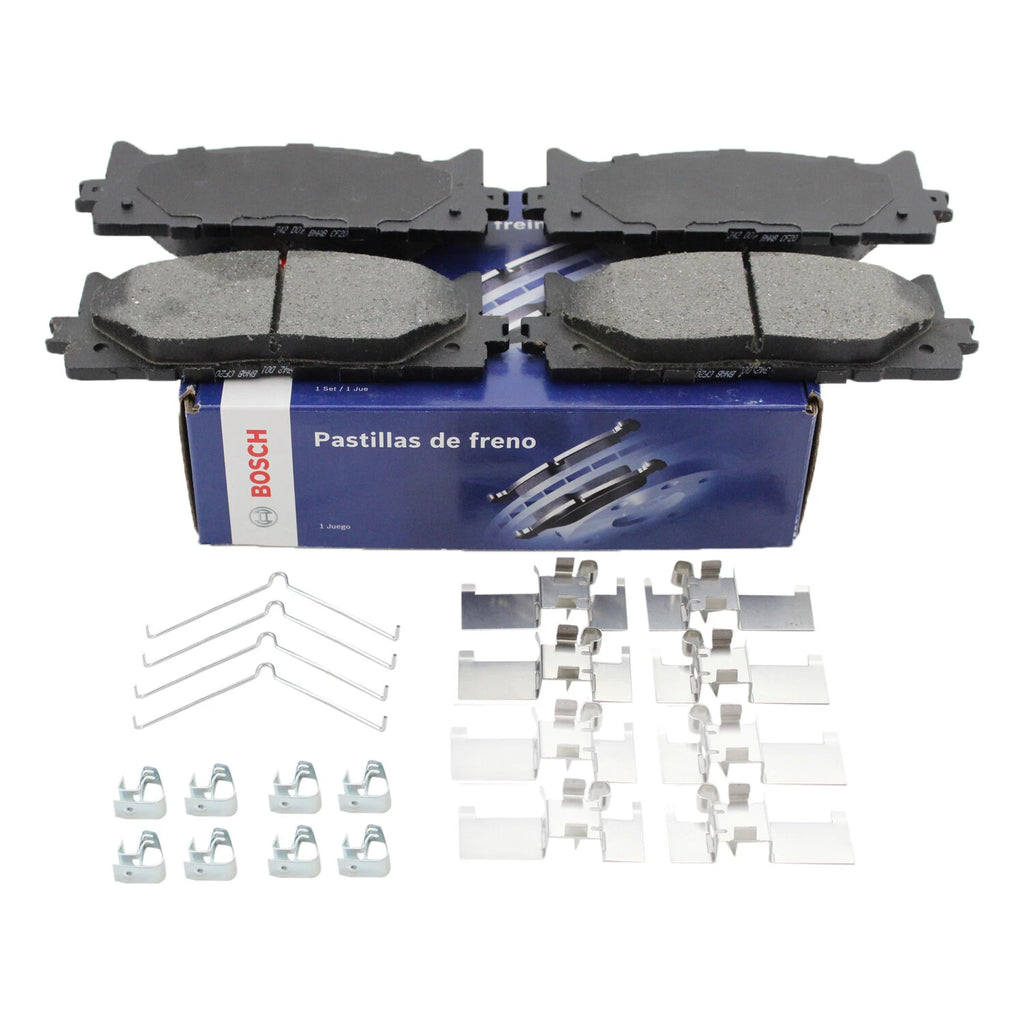 Set of 4 Bosch Blue Front Ceramic Brake Pads for Lexus ES300h ES350 Toyota Avalon Camry (2013–2020)