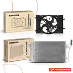 AC condenser and cooling fan shroud assembly kit for Ford Fusion (2010–2012)