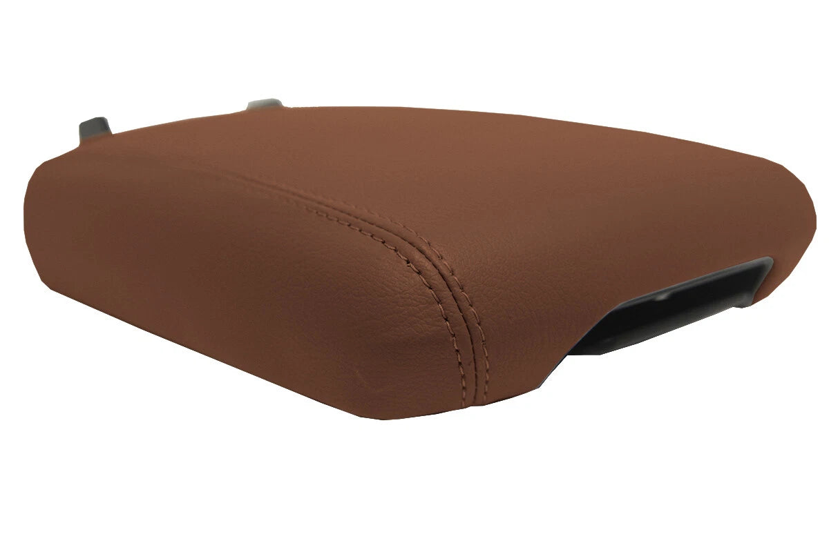 Leather Console Lid Armrest Cover for Kia Telluride (2020) - Brown