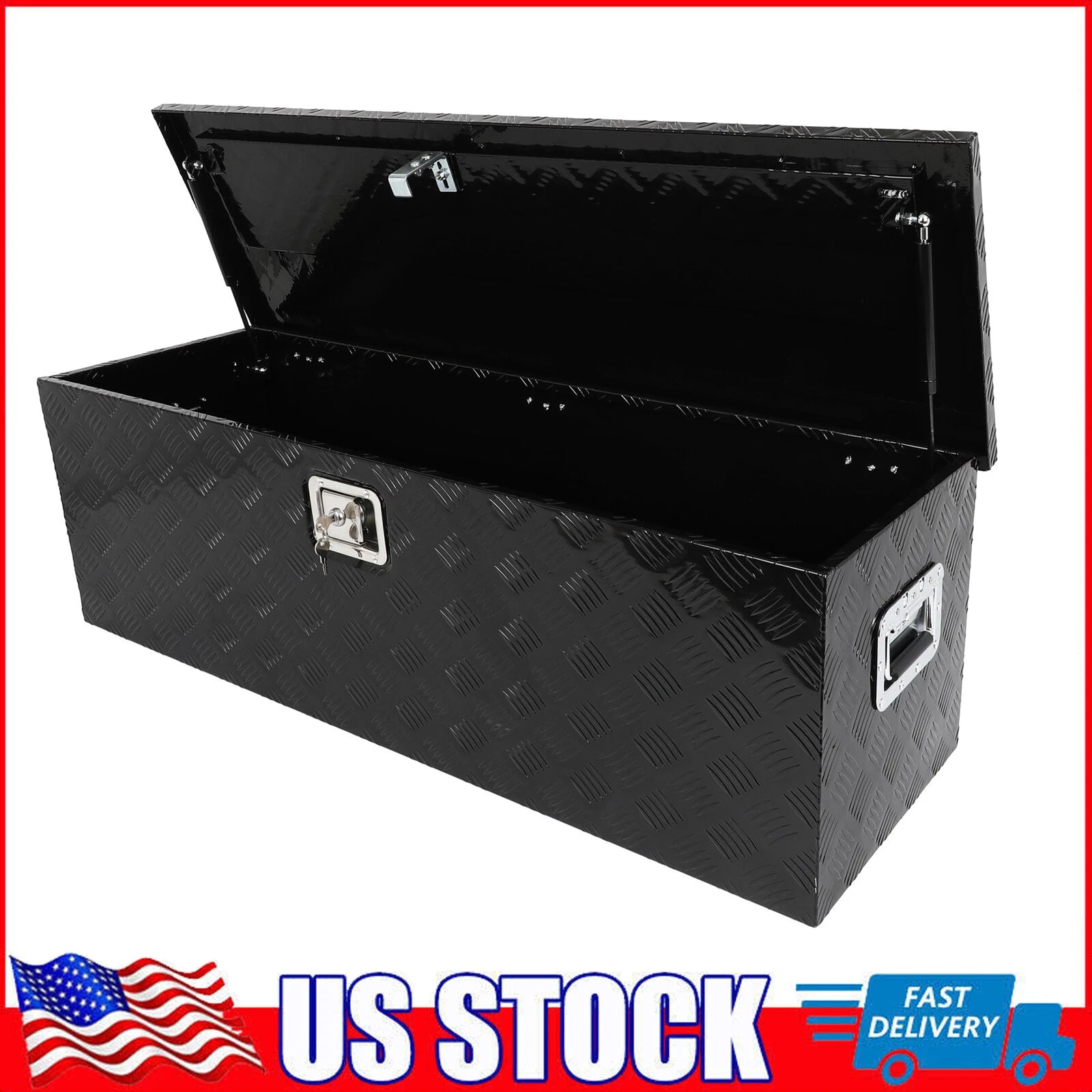 48" Aluminum Tool Box for Trailer Flatbed with Key Lock