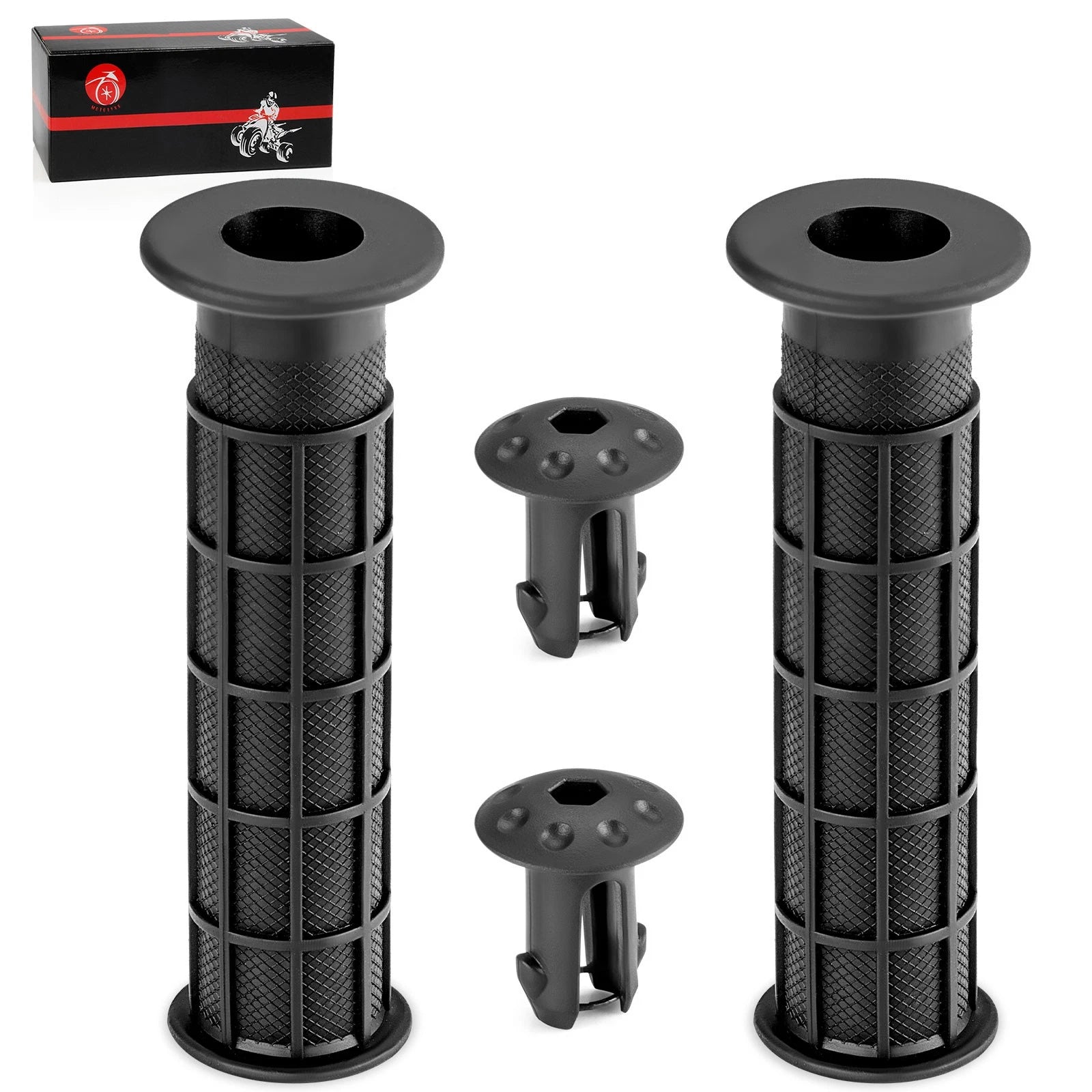2X Handlebar Grips w/ End Guard for Honda TRX250X (2009–2024)