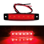 2 x 6LED Red Sealed Turn Brake Stop Tail Light Lamp for Truck Trailer RV Boat