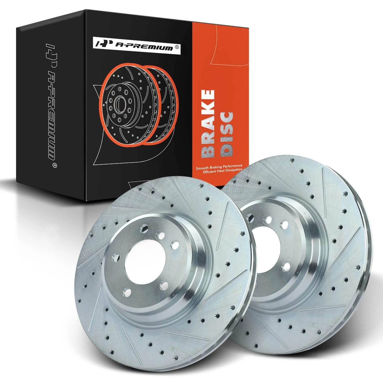Front Drilled Brake Rotors for BMW 335i 2007–2013
