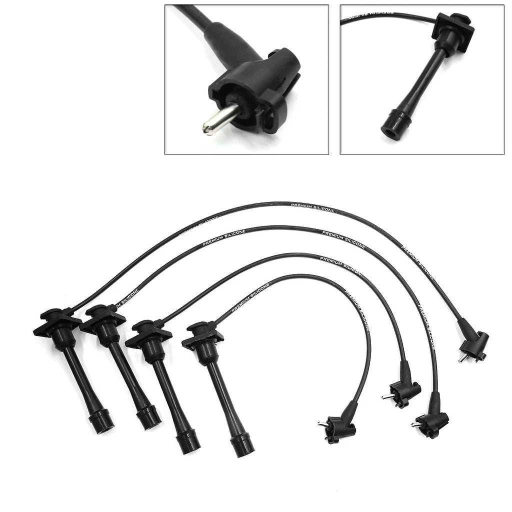 Set of 4 Ignition Wire Spark Plug Cables for Toyota Celica Corolla (8128 TE41)