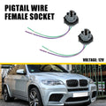 2X Female Socket Plug Harness for Universal 7440 W21W WY21W P21W