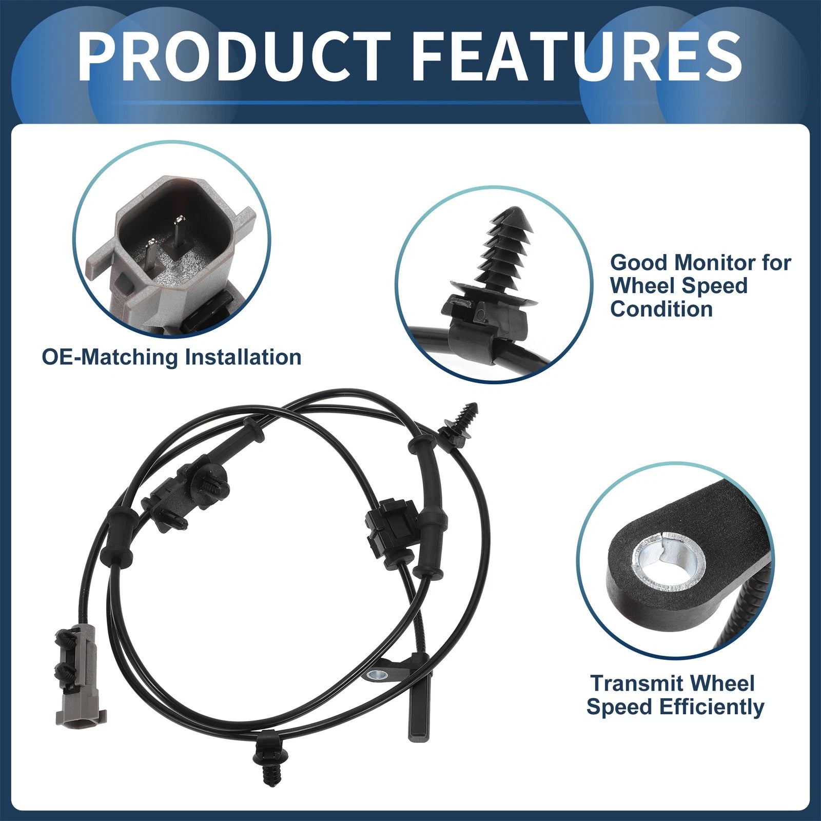 ABS Wheel Speed Sensor No. 4779645AC for Dodge Charger (2011–2022) Rear Left