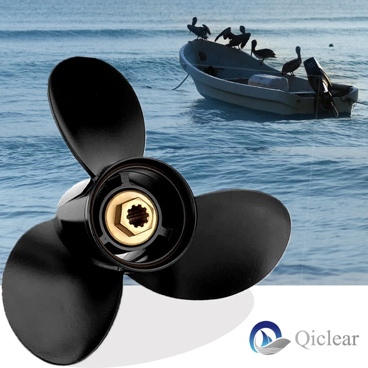 10 3/8x13 Boat Propeller for Mercury 9.9-25 HP (RH) (48-19640A40)