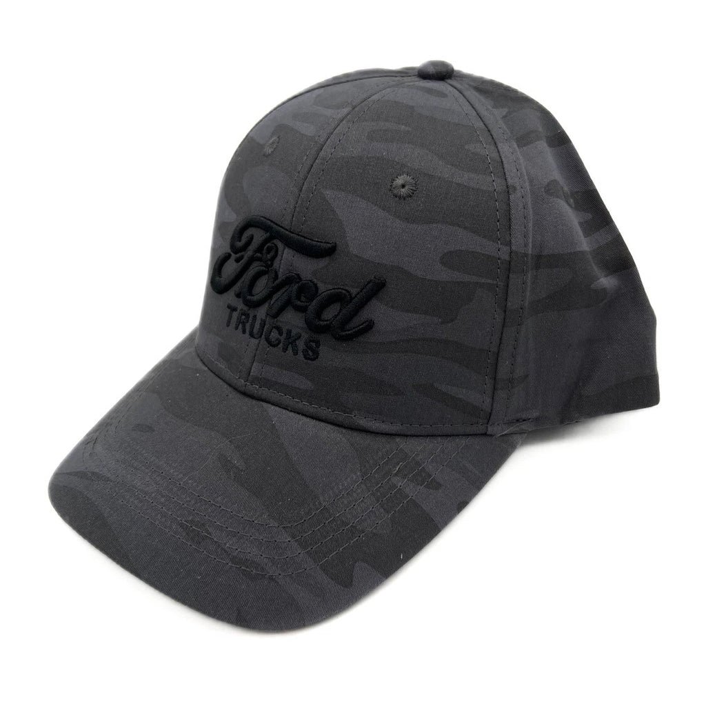 Ford Trucks Hat Cap Gray Camo with Black Embroidered Logo (2024–2024)